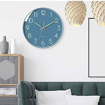 Amazon.co.jp: 明るい壁掛け時計、日付表示付き高光透過ガラス